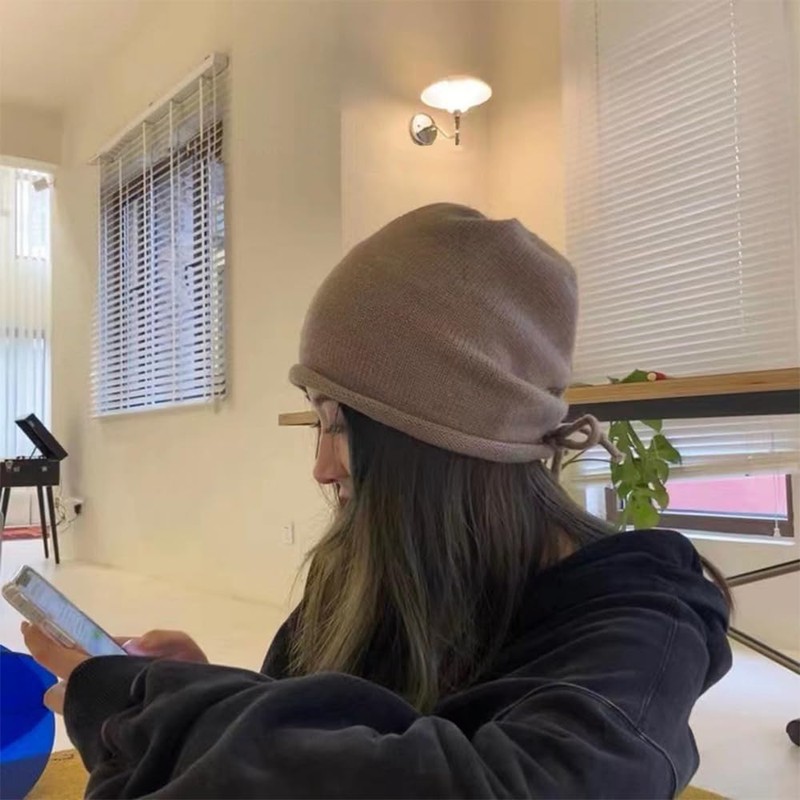 [Zikanga] ニット帽 レディース 秋冬 調節ロープ付き 小顔効果 耳までまん丸と包む 防寒防風 柔らかい おしゃれ