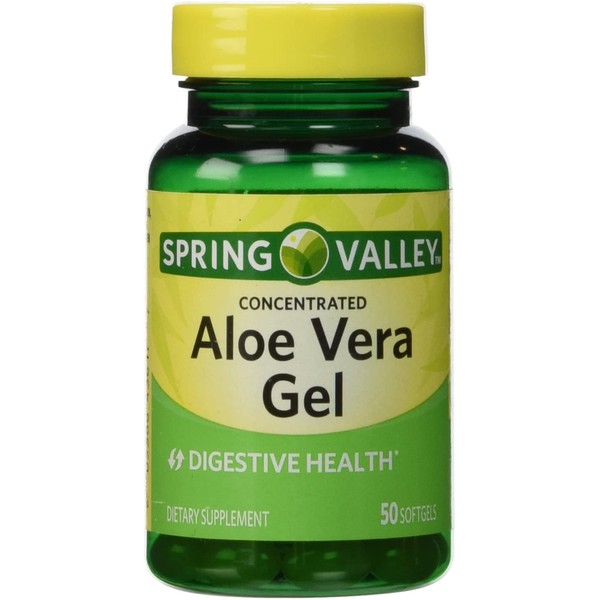 Spring Valley - Aloe Vera Gel 25 mg, Concentrated Extract, 50 Softgels