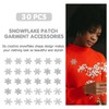 MAGICLULU Pack of 30 Snowflake Stickers Iron-On Clothes Glitter Snowflake