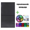 Peg Board with RGB+IC LED Strip Lights,2PCS Metal Pegboard Panels,Heavy