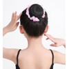 4PCS Girls Ballet Bun Covers Flower with Pearl Shaped Dance
