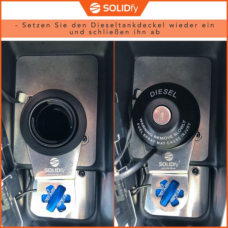 SOLIDfy® - AdBlue Stainless Steel Lock for Carthago Fully Integrated