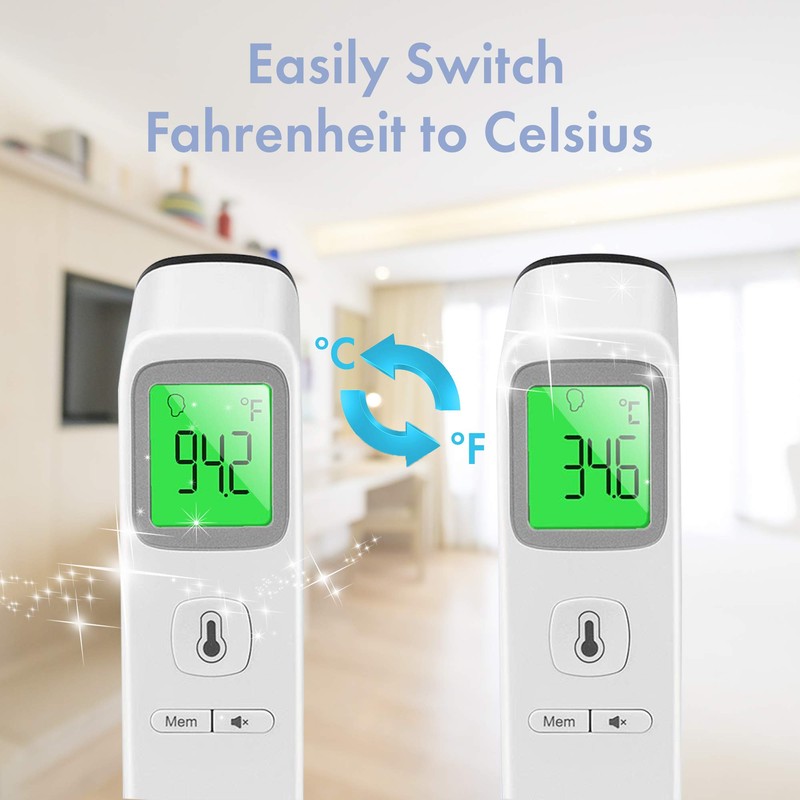 Digital Forehead Thermometer Non-Touch for Children, Baby, Parents Infrared Sensors