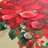 SASTYBALE Christmas Tablecloths Rectangular, Printed Xmas Table Cloth with Poinsettia