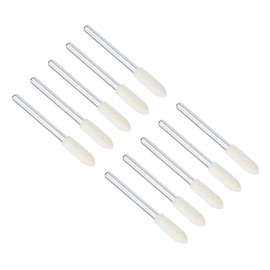 CoCud Wool Felt Mounted Polishing Bits 4 mm Diameter 1/8 Inch Shank Conical Swabbing Head Pack of 12