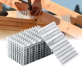 4x6 inch Truss Plate 20 Pack Pronged Mending Plates with Nail Teeth, Flat Mending Plates Repair Flat Tie Plate Bracket for Roofing Truss Wood Timber Connector
