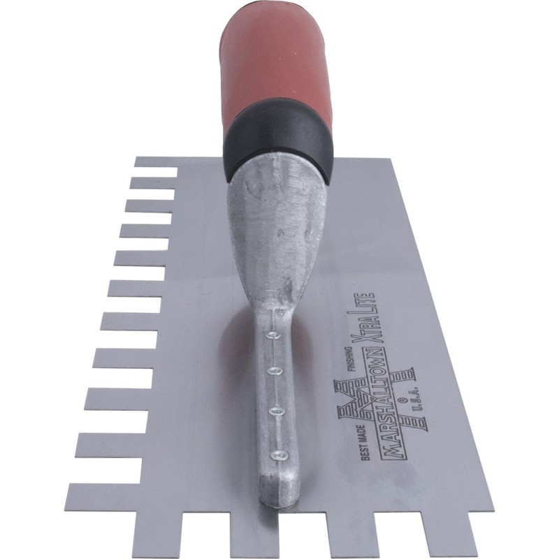 MARSHALLTOWN Standard Notched Trowel, Square Notch, 13x19x13 mm Notch Size,