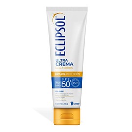 Eclipsol Ultra Crema Protector Solar Facial y Corporal FPS50+, Hipoalergénico, Textura Ligera y Resistente al Agua, Uso Diario para Toda la Familia, 125 g