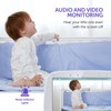 QWUE Upgrade Baby Monitor with Night Lamp, Pan-Tilt-Zoom Video Baby
