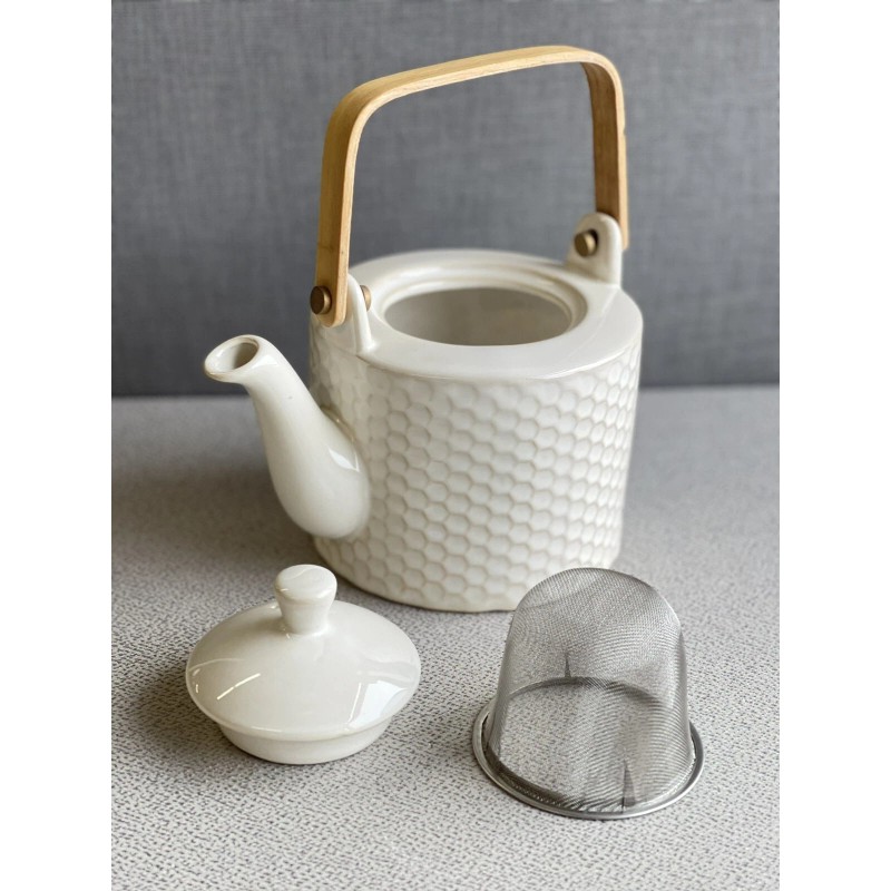 ASA Selection - Linna Tea Pot Piqué White with Strainer,