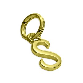 Gold Dipped Sterling Silver Script Letter F Charm