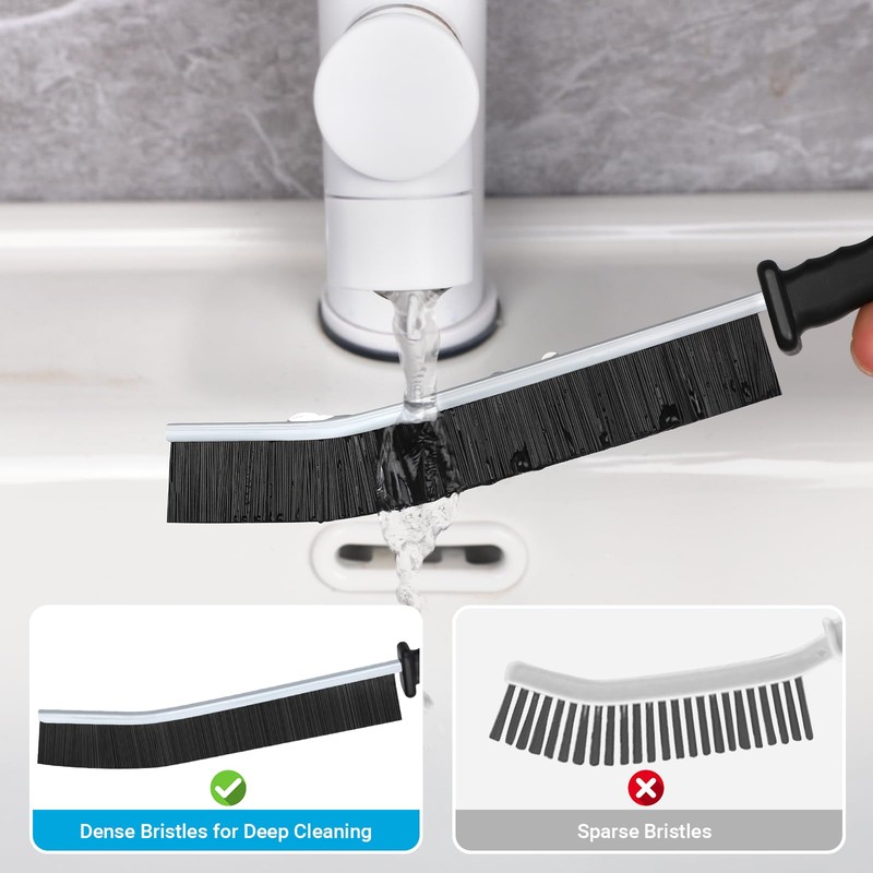 Alyvisun 3 Pack Hard Bristle Crevice Tool Gap, Thin Cleaning