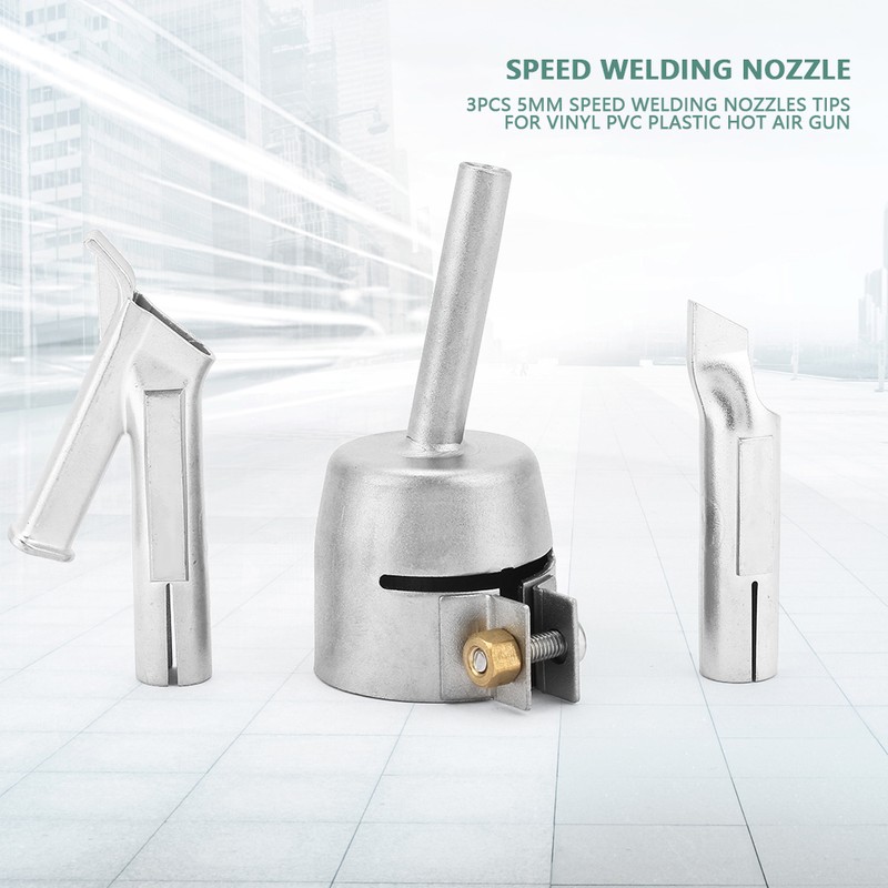 3Pcs 5mm Speed Welding Nozzles Tips for Vinyl PVC Plastic