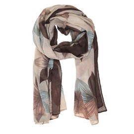 Sakkas CQSXS-7 - Nichole summer gauze featherweight patterned versitile sheer scarf wrap - 7-Black - OS