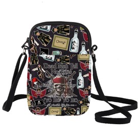 LEVLO Jack Crossbody Bag Angelica & Jack Fans Gift Dead Men Tell No Tales Jack Shoulder Bag Pirate Merch, Dead Men C Black