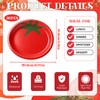 50 Pcs Disposable Tomato Shaped Paper Plates Party Decor, 8