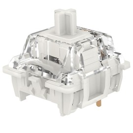 Gateron G Silent White Pro 3.0 Pre-lubed Switches 5pin Linear for MX Mechanical Type Key Gaming Keyboard Switches, SMD RGB Light Plate Mounted Switches (70 Pcs-5pin, White)