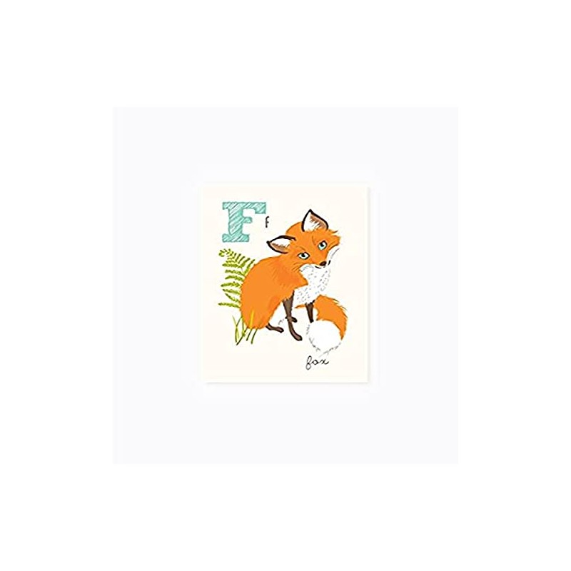Arte de pared ABC para niños, F/Fox