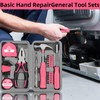 24 PCS Pink Tool Kit for Women Ladies, Home Small
