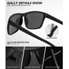 QALLY Polarized Sunglasses Men, Mens Sunglasses Polarized UV protection Lightweight
