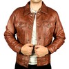 Genuine Lambskin Mens Trucker Jacket Real Leather For Motorcycle Racing
