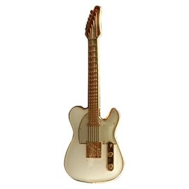 Music White Telecaster Electric Guitar Pin/White Electric Guitar with Gold Finish
