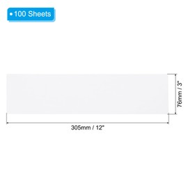 PATIKIL 100 Sheets White Sentence Strips, 3" x 12" Thick Cardstock 110gsm Blank Paper Sentence Strips for Teachers Classrooms Offices Homes, White