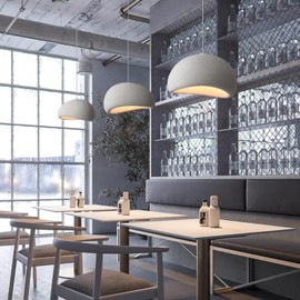 Oliterlux 11.8in Modern Pendant Light for Dining Room Kitchen Island Hallway Restaurant Hanging Lamp E26 Base Matte White Japanese Wabi-Sabi Style Bird Nest Shape Lighting Fixture (30cm/1PC)