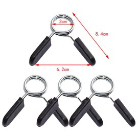 Esforzarse Dumbbell Spring Lock 8 Pcs, 2.5cm Fitness Training Equipment, Grip Handles Barbell Spring Clips for Gym Weight Lifting Yoga Training