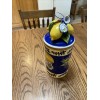 White LEMON CANISTER DOG/CAT TREATS CANISTER BLUE SKY CLAYWORKS CERAMIC