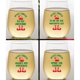 Wine Oh Christmas Most Likely To Shatterproof Wine Tumblers