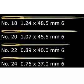 Clover Gold Eye Chenille Needles (No.22) (6pk)