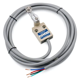 BAOMAIN BM-3104 Limit Switch, Rotary Roller Lever, SPDT, 5A IP67 | TZ-3104 IP67 Waterproof Sealed Momentary Micro Switch with 3M Pre-Wired Cable, Rotary Roller Lever, 5A 250VAC for CNC