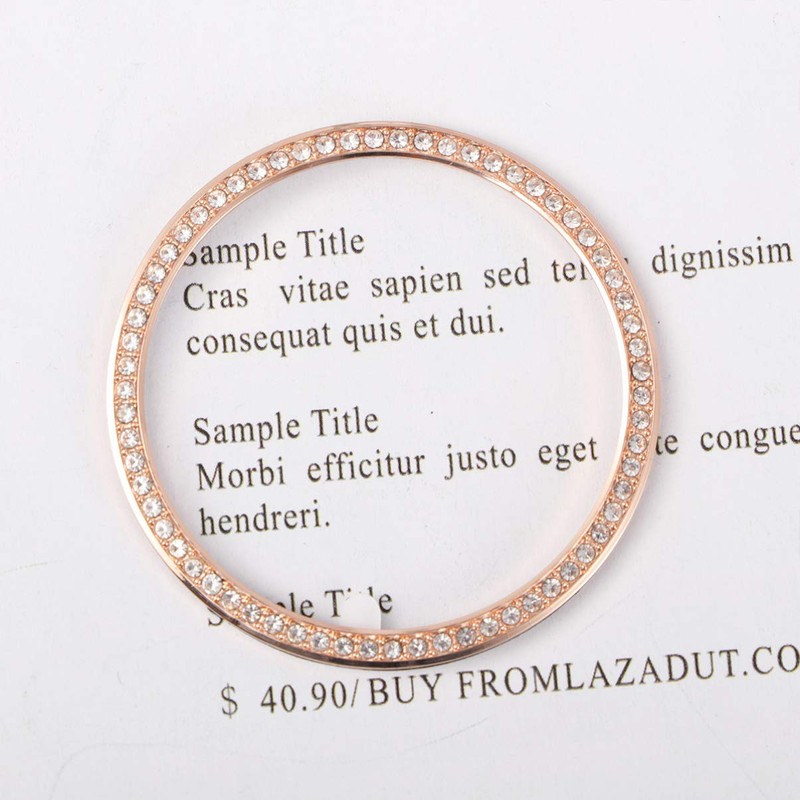 Gatuida 46mm Bezel Protector Crystal Diamond Cover Alloy Bezel Ring