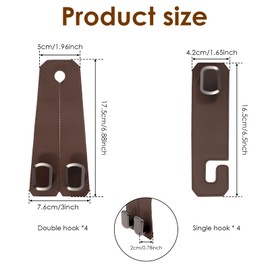 Fxvhojq Car Headrest Hooks Wear Resistant Backseat Hanger Hook Load Capacity Car Seat Storage Hanger Safe Secure Headrest Space Saving Hooks for