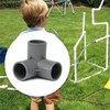 TOP-VIGOR 10pcs 3-Way Elbow PVC Pipe Fitting Furniture Grade 20mm