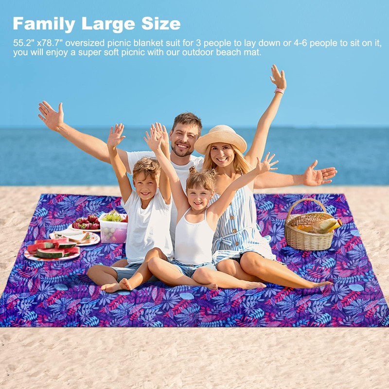 Outdoor Waterproof Blanket Nylon Fleece Picnic Mat – Extra Large
