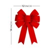 Satenwie Red Christmas Bows Large Velvet Bow for Wreaths, Tree,