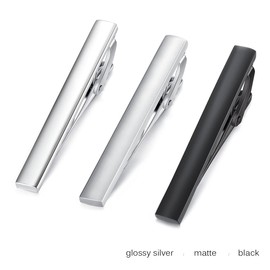 HONEY BEAR Mens Tie Clip Bar - Normal Size Stainless Steel for Business Wedding Gift,5.4cm (3pcs Set)