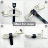 60Pcs Cable Ties Reusable Adjustable Cable Straps Hook and Loop