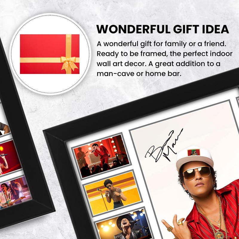 Bruno Mars Signed Poster Print- Limited Edition Autograph Fan Gift