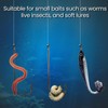FishTrip 100 Pack Aberdeen Fishing Hooks Freshwater, Long Shank Light