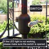 Sunnyglade 9' Solar 24 LED Lighted Umbrella with 8 Ribs