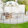 FOREHOGAR Metal Garden Fence with Gate 42 in H x
