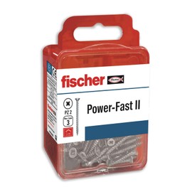 fischer Power-Fast II 3.5mm x 35mm Wood Special Screws (Pack of 60)