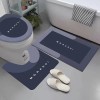 3pz Tapete Baño Ultra Suave Alfombra Antidesliz Absorbente
