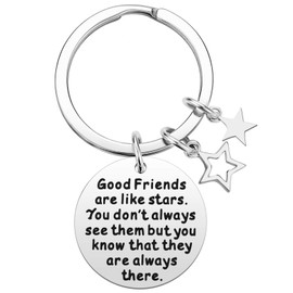 iWenSheng Friendship Gifts for Women - Good Friends are Like Stars Friendship Keychain Gift Best Friend Gift for Women Birthday Gifts for Best Friend Female BFF Jewelry