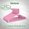Plastic Clothes Hangers (20, 40, 60, 100 Packs) Heavy Duty