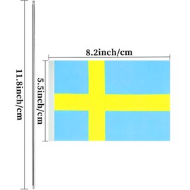 Sweden Desk Flag Swedish Small Mini Table Flags Decorations(Sweden)