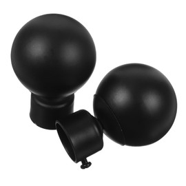 TOPPERFUN 2Pcs Curtain Rod Balls, Curtain Rod Cap Curtain Rod Topper Replacement Balls, Iron Curtain Shade Topper Curtain Rod Topper for 25-28mm Inner Diameter Curtain Rod